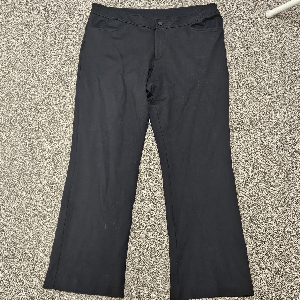 Anne Klein Pants Womens 16 Black Mid Rise Work Pants Pockets 38x30‎
